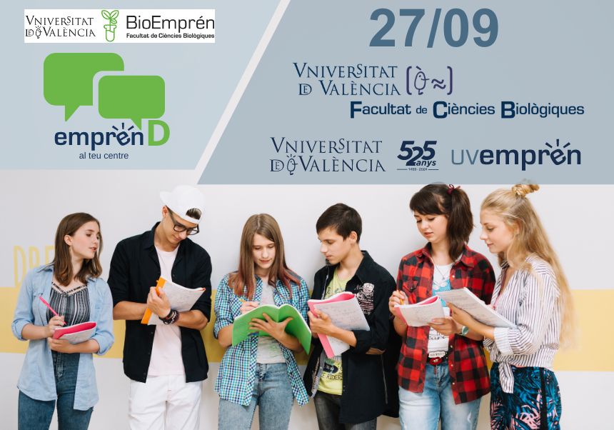 Ja està oberta la inscripció al programa EmprenD en la Facultat de Ciències Biològiques, dirigit a l'estudiantat del centre interessat a aprendre a emprendre